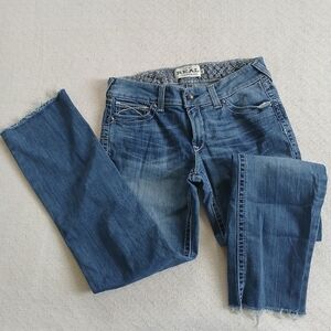 ariat ♡ real denim mid rise straight jean 30 long coastal cowgirl riding western